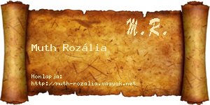 Muth Rozália névjegykártya