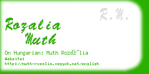 rozalia muth business card